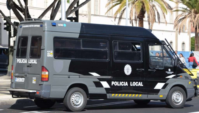 Local Police Tenerife Mecedes Riot Van