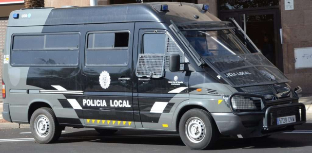 Local Police Tenerife Mecedes Riot Van