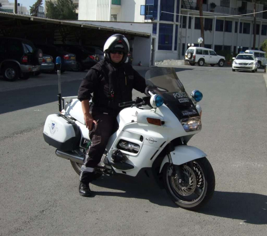 Cyprus Police - Honda Pan European Motorcycle and E.O.MO Officer (HQ Rapid Response Unit)