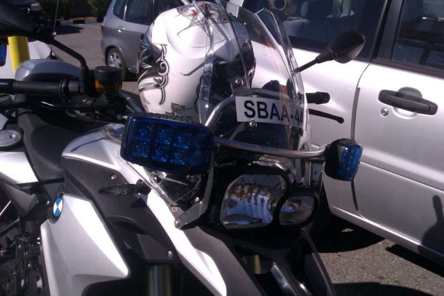 Sovereign Bases Police Cyprus BMW Motorcycle (whilst on an advanced riding course)