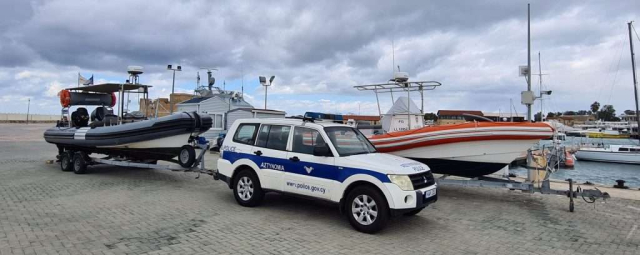 Cyprus Police Port & Marine Unit - Police Rib on Trailer